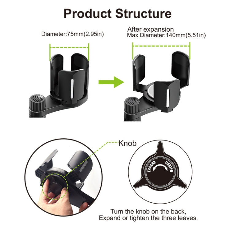 B07 Car Drink Water Cup Holder(Black) - Car Drink Holders by PMC TechLife | Online Shopping South Africa | PMC TechLife | Buy Now Pay Later Mobicred