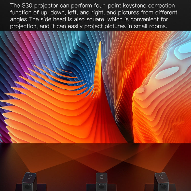 S30 Android System HD Portable WiFi Mobile Projector, Plug Type:UK Plug(Black) - Mini Projector by PMC TechLife | Online Shopping South Africa | PMC TechLife | Buy Now Pay Later Mobicred