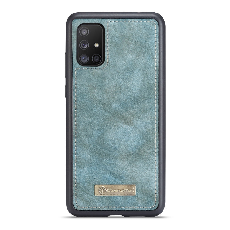 For Galaxy A71 CaseMe Detachable Multifunctional Horizontal Flip Leather Case, with Card Slot & Holder & Zipper Wallet & Photo Frame(Blue) - Galaxy Phone Cases by CaseMe | Online Shopping South Africa | PMC Jewellery | Buy Now Pay Later Mobicred