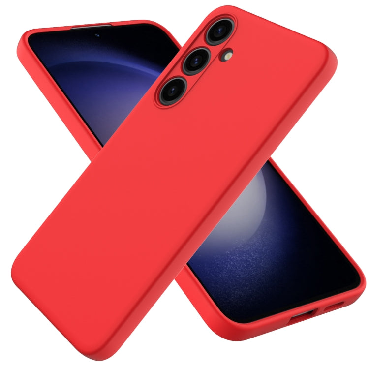 For Samsung Galaxy S24 5G Solid Color Liquid Silicone Dropproof Full Coverage Phone Case(Red) - free shipping - PMC TechLife - Order now!