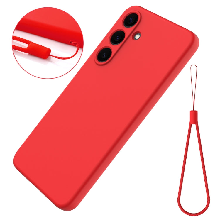 For Samsung Galaxy S25 5G Color Liquid Silicone Phone Case(Red) - Galaxy S25 5G Cases by PMC Jewellery | Online Shopping South Africa | PMC Jewellery | Buy Now Pay Later Mobicred