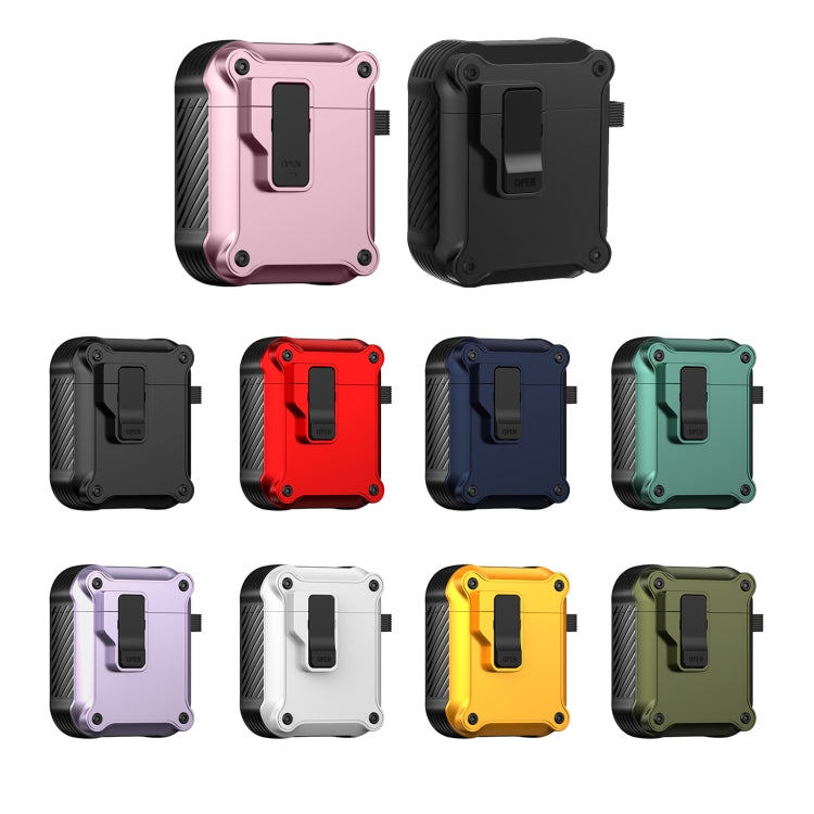 For AirPods 1 / 2 Eagle Shockproof Earphone Protective Case with Switch(Army Green) - For AirPods 1/2 by PMC Jewellery | Online Shopping South Africa | PMC Jewellery | Buy Now Pay Later Mobicred