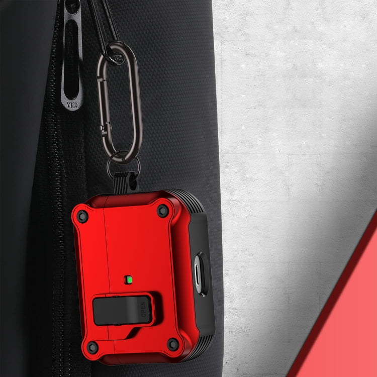 For AirPods Pro Eagle Shockproof Earphone Protective Case with Switch(Red) - For AirPods Pro by PMC Jewellery | Online Shopping South Africa | PMC Jewellery | Buy Now Pay Later Mobicred