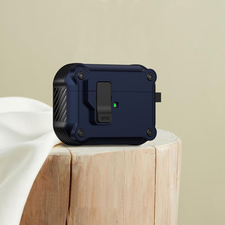 For AirPods Pro 2 Eagle Shockproof Earphone Protective Case with Switch(Royal Blue) - For AirPods Pro 2 by PMC Jewellery | Online Shopping South Africa | PMC Jewellery | Buy Now Pay Later Mobicred