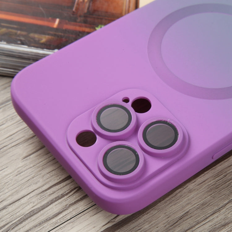 For iPhone 13 Pro Max Liquid TPU Silicone Gradient MagSafe Phone Case(Purple) - iPhone 13 Pro Max Cases by PMC TechLife | Online Shopping South Africa | PMC TechLife