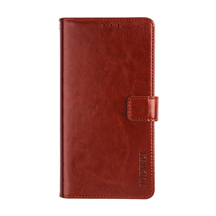 For Blackview A60 idewei Crazy Horse Texture Horizontal Flip Leather Case with Holder & Card Slots & Wallet(Brown) - More Brand by idewei | Online Shopping South Africa | PMC Jewellery | Buy Now Pay Later Mobicred