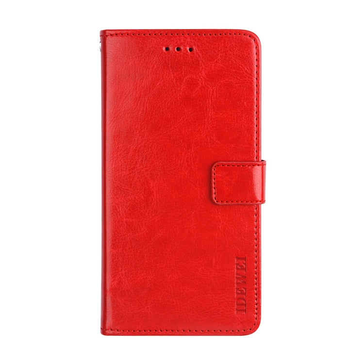 For Blackview A60 Pro idewei Crazy Horse Texture Horizontal Flip Leather Case with Holder & Card Slots & Wallet(Red) - More Brand by idewei | Online Shopping South Africa | PMC Jewellery | Buy Now Pay Later Mobicred