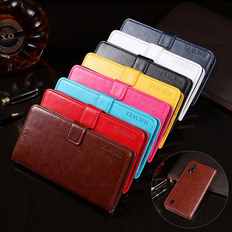 For Blackview BV6100 idewei Crazy Horse Texture Horizontal Flip Leather Case with Holder & Card Slots & Wallet(Rose Red) - More Brand by idewei | Online Shopping South Africa | PMC Jewellery | Buy Now Pay Later Mobicred