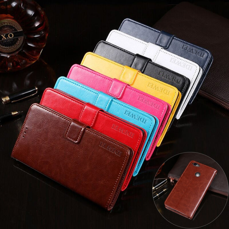 For Blackview R7 idewei Crazy Horse Texture Horizontal Flip Leather Case with Holder & Card Slots & Wallet(Black) - More Brand by idewei | Online Shopping South Africa | PMC TechLife | Buy Now Pay Later Mobicred