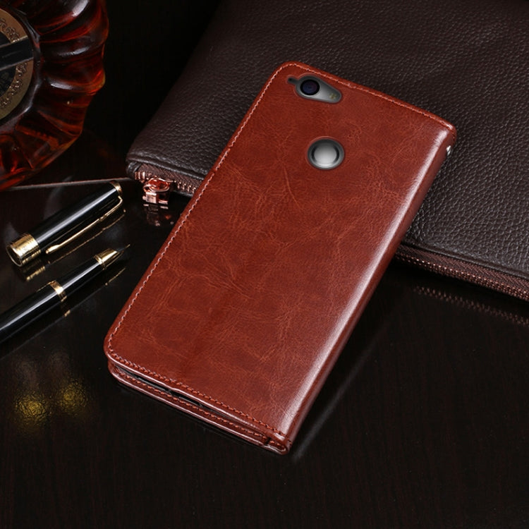 For Blackview R7 idewei Crazy Horse Texture Horizontal Flip Leather Case with Holder & Card Slots & Wallet(White) - More Brand by idewei | Online Shopping South Africa | PMC TechLife | Buy Now Pay Later Mobicred