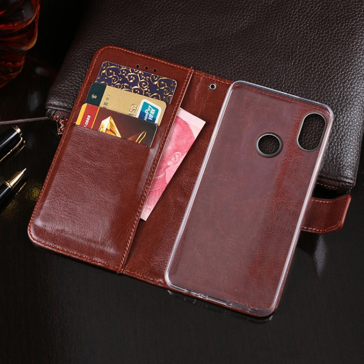 For Doogee X70 idewei  Crazy Horse Texture Horizontal Flip Leather Case with Holder & Card Slots & Wallet(Brown) - More Brand by idewei | Online Shopping South Africa | PMC Jewellery | Buy Now Pay Later Mobicred