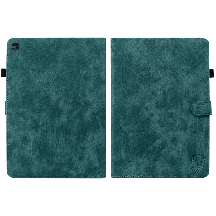 For Huawei MatePad SE Tiger Pattern Flip Leather Tablet Case(Dark Green) - Huawei by PMC TechLife | Online Shopping South Africa | PMC TechLife | Buy Now Pay Later Mobicred