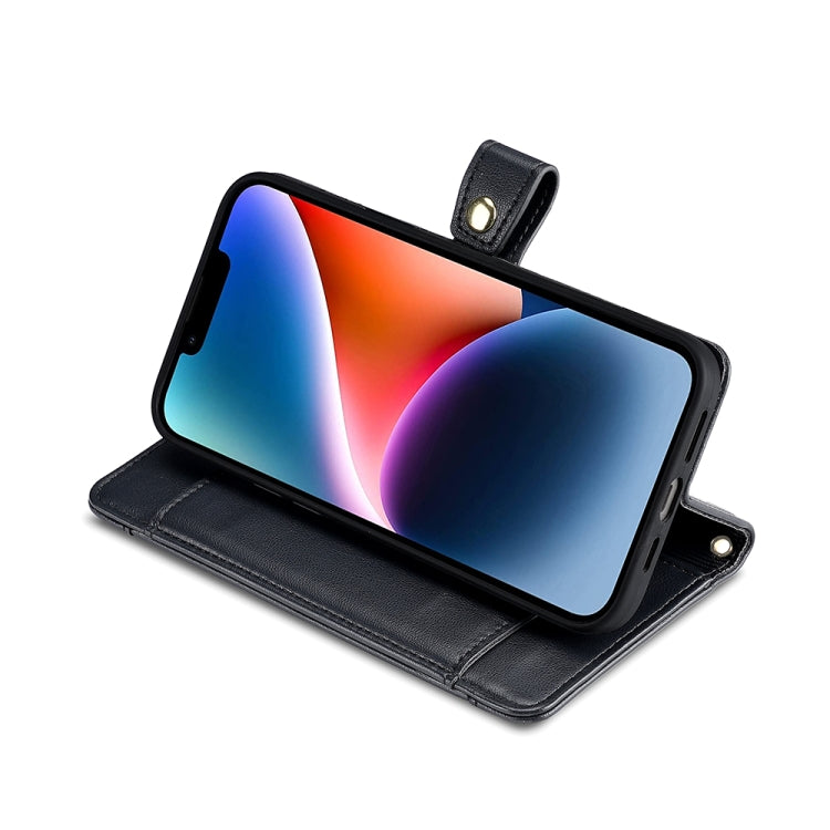 For OnePlus 11 Sheep Texture Cross-body Zipper Wallet Leather Phone Case(Black) - OnePlus Cases by PMC TechLife | Online Shopping South Africa | PMC TechLife | Buy Now Pay Later Mobicred