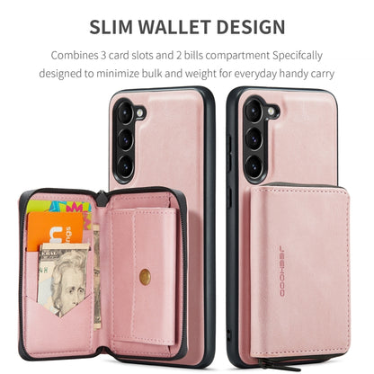 For Samsung Galaxy S24+ 5G JEEHOOD Magnetic Zipper Horizontal Flip Leather Phone Case(Pink) - Galaxy S24+ 5G Cases by JEEHOOD | Online Shopping South Africa | PMC Jewellery | Buy Now Pay Later Mobicred