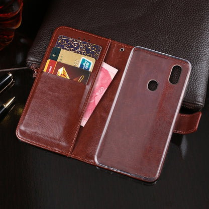 For Oukitel C15 Pro idewei  Crazy Horse Texture Horizontal Flip Leather Case with Holder & Card Slots & Wallet(Brown) - More Brand by idewei | Online Shopping South Africa | PMC Jewellery | Buy Now Pay Later Mobicred