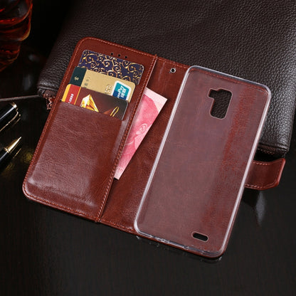 For Oukitel K5000 idewei  Crazy Horse Texture Horizontal Flip Leather Case with Holder & Card Slots & Wallet(Brown) - More Brand by idewei | Online Shopping South Africa | PMC Jewellery | Buy Now Pay Later Mobicred