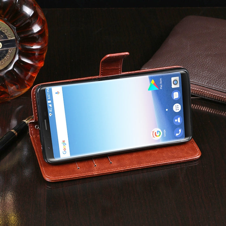 For Ulefone MIX 2 idewei  Crazy Horse Texture Horizontal Flip Leather Case with Holder & Card Slots & Wallet(Brown) - free shipping - PMC Jewellery - Order now!