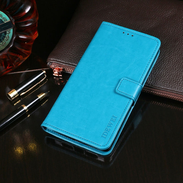 For HTC U11+ idewei Crazy Horse Texture Horizontal Flip Leather Case with Holder & Card Slots & Wallet(Sky Blue) - More Brand by idewei | Online Shopping South Africa | PMC Jewellery | Buy Now Pay Later Mobicred