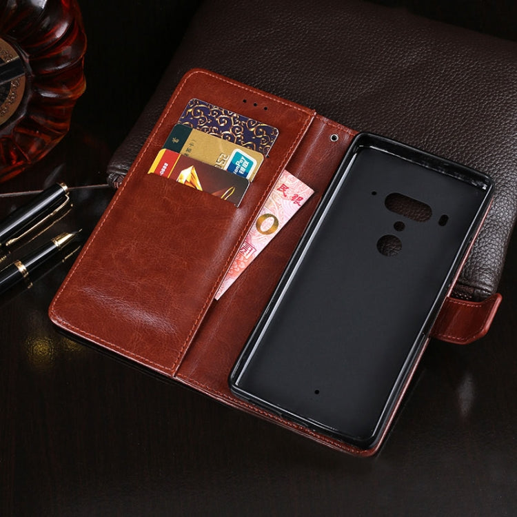 For HTC U12+ idewei Crazy Horse Texture Horizontal Flip Leather Case with Holder & Card Slots & Wallet(Black) - HTC by idewei | Online Shopping South Africa | PMC TechLife