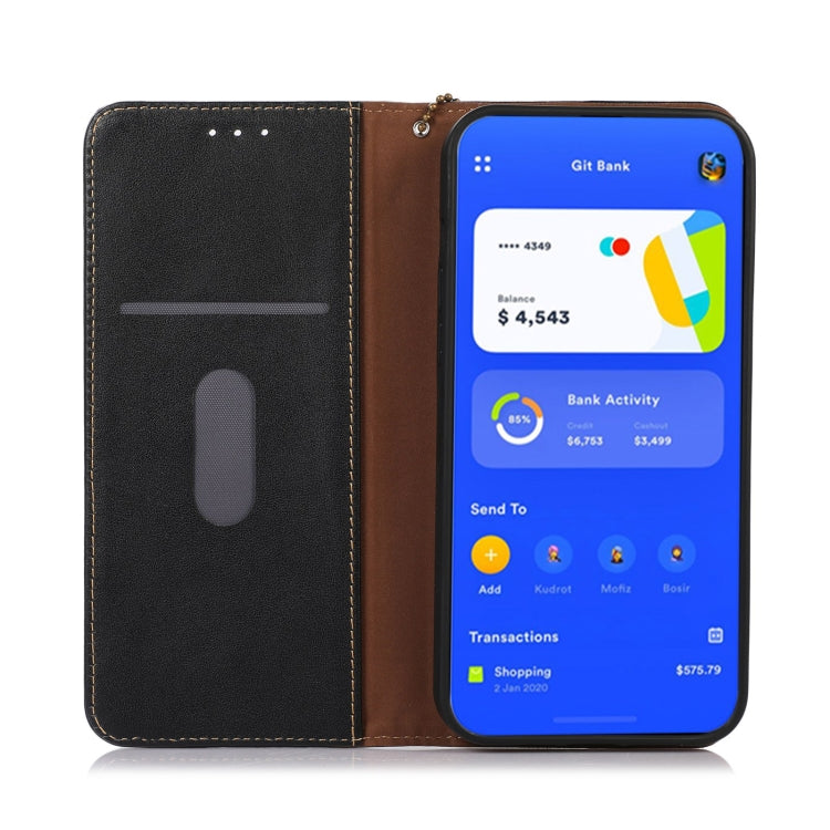 For OnePlus 11 5G KHAZNEH Nappa Top Layer Cowhide Leather Phone Case(Black) - OnePlus Cases by PMC TechLife | Online Shopping South Africa | PMC TechLife | Buy Now Pay Later Mobicred