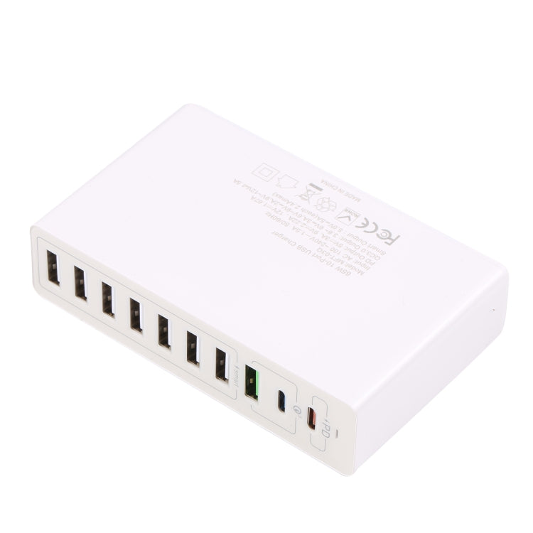 MFT-03Q 10 in 1 65W QC3.0 USB Smart Fast Charger, Plug Type:AU Plug(White) - USB Charger by PMC TechLife | Online Shopping South Africa | PMC TechLife | Buy Now Pay Later Mobicred