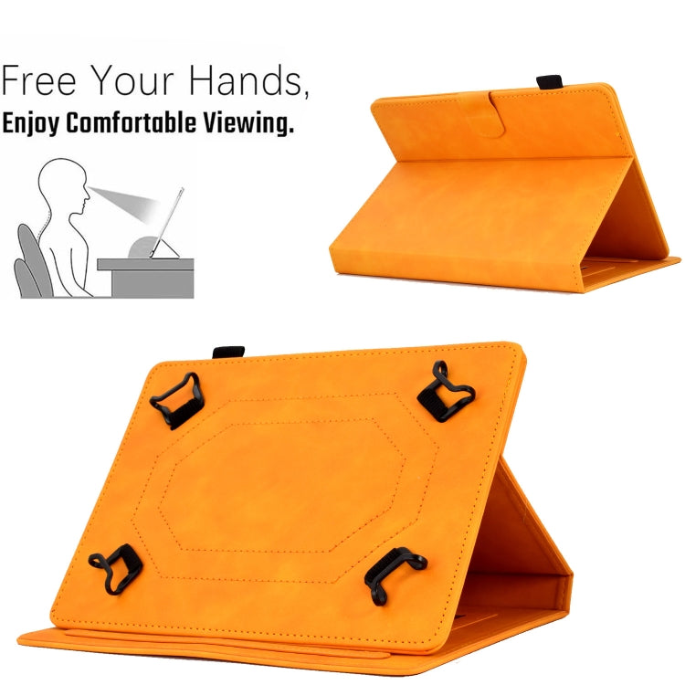For 7 inch Tablets Peony Butterfly Embossed Leather Tablet Case(Khaki) - free shipping - PMC TechLife - Order now!
