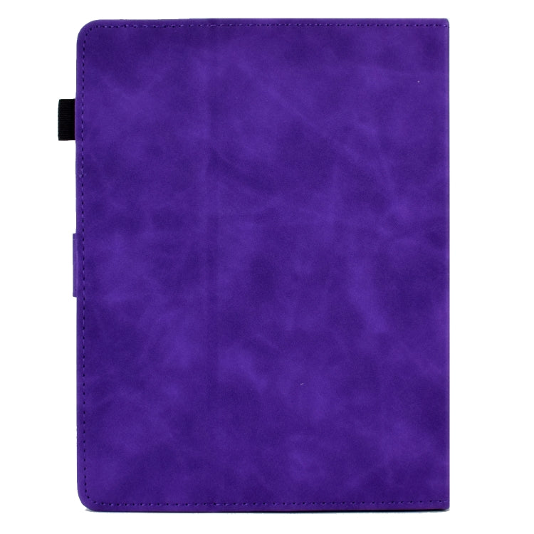 For 8 inch Tablets Peony Butterfly Embossed Leather Tablet Case(Purple) - 8 inch by PMC TechLife | Online Shopping South Africa | PMC TechLife | Buy Now Pay Later Mobicred