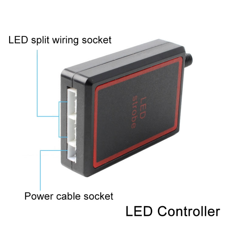 4 in 1 Car 12LEDs Grille Flash Lights Warning Lights with Wireless Remote Control, Color:Red Blue - Warning Lights by PMC TechLife | Online Shopping South Africa | PMC TechLife | Buy Now Pay Later Mobicred