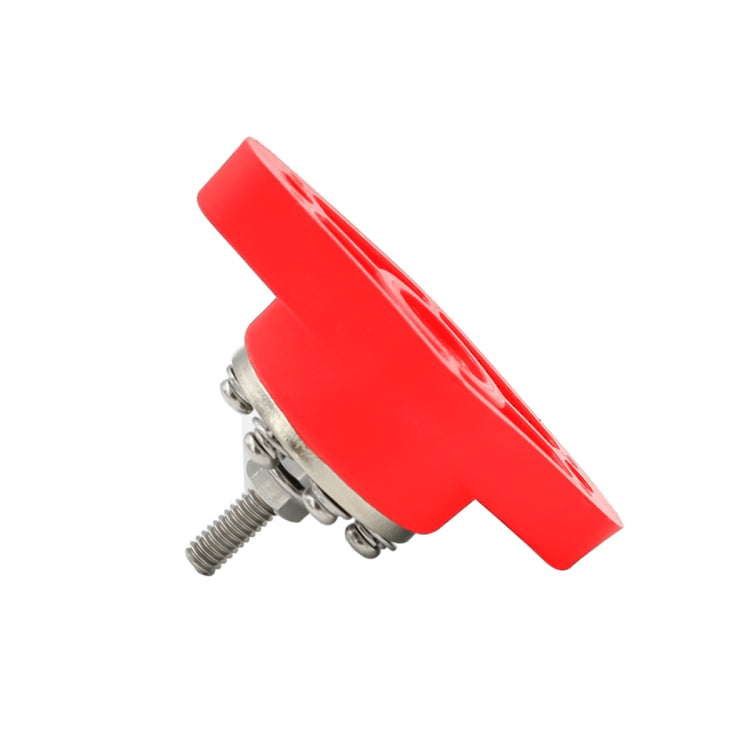 1/4 inch M6 RV Yacht 8-way Terminal Stud with 2 M5x20 Screws(Red) - Booster Cable & Clip by PMC Jewellery | Online Shopping South Africa | PMC Jewellery | Buy Now Pay Later Mobicred