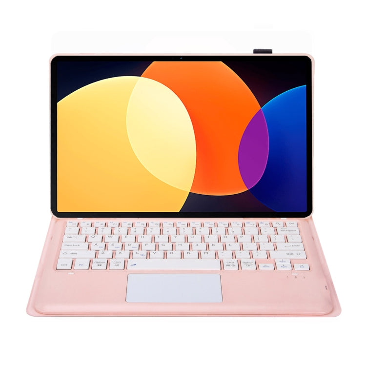 For Honor Pad V8 Pro AHN8-A Ultrathin Detachable Bluetooth Keyboard Leather Tablet Case with Touchpad(Pink) - Others Keyboard by PMC TechLife | Online Shopping South Africa | PMC TechLife