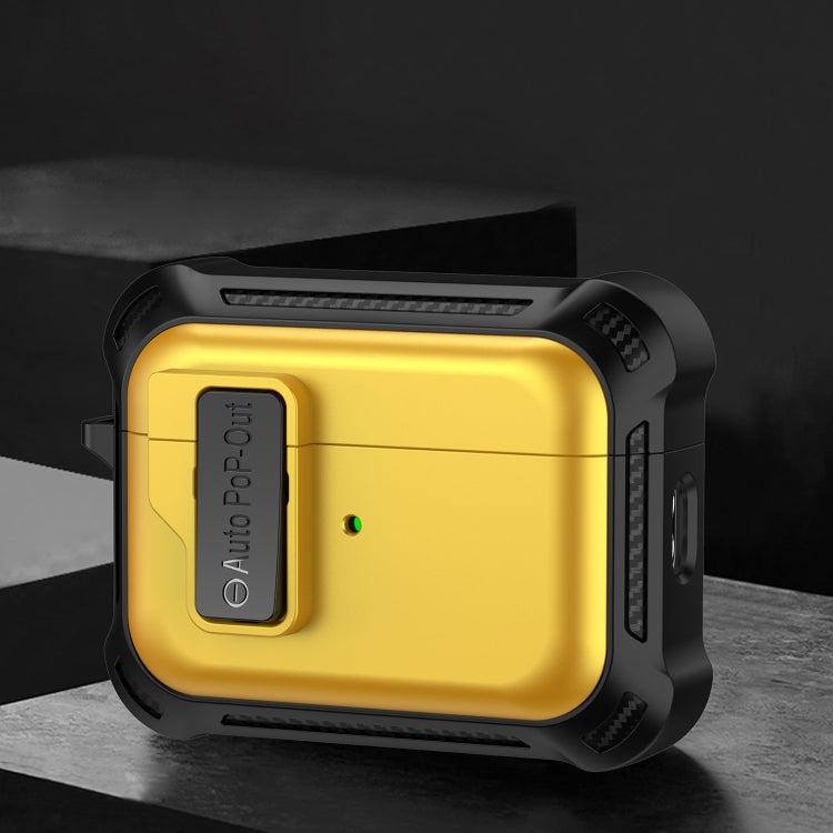 For AirPods Pro 2 Signal Flag Wireless Earphones Case with Security Lock(Yellow) - For AirPods Pro 2 by PMC Jewellery | Online Shopping South Africa | PMC Jewellery | Buy Now Pay Later Mobicred