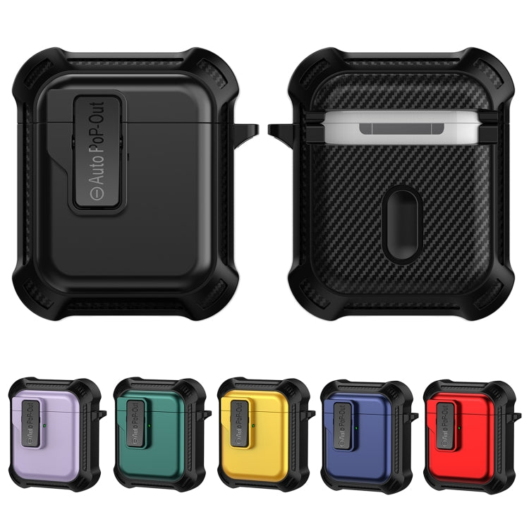 For AirPods 1 / 2 Signal Flag Wireless Earphones Case with Security Lock(Blue) - For AirPods 1/2 by PMC Jewellery | Online Shopping South Africa | PMC Jewellery | Buy Now Pay Later Mobicred