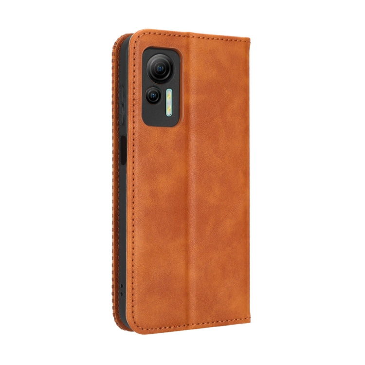 For Ulefone Note 14 Magnetic Buckle Retro Texture Leather Phone Case(Brown) - Ulefone Cases by PMC Jewellery | Online Shopping South Africa | PMC Jewellery | Buy Now Pay Later Mobicred