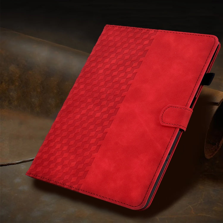 For Amazon Kindle Lite 2022 Rhombus Embossed Leather Tablet Case(Red) - Amazon by PMC TechLife | Online Shopping South Africa | PMC TechLife | Buy Now Pay Later Mobicred