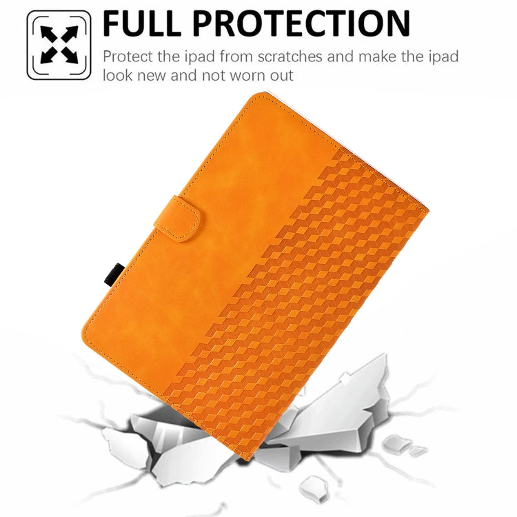 For Amazon Kindle Fire HD10 Plus 2021 Rhombus Embossed Leather Tablet Case(Khaki) - Amazon by PMC TechLife | Online Shopping South Africa | PMC TechLife | Buy Now Pay Later Mobicred