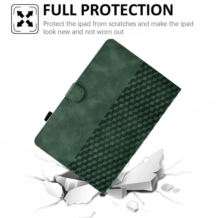 For 7.0 inch Universal Tablet Rhombus Embossed Leather Case(Green) - 7 inch by PMC TechLife | Online Shopping South Africa | PMC TechLife | Buy Now Pay Later Mobicred