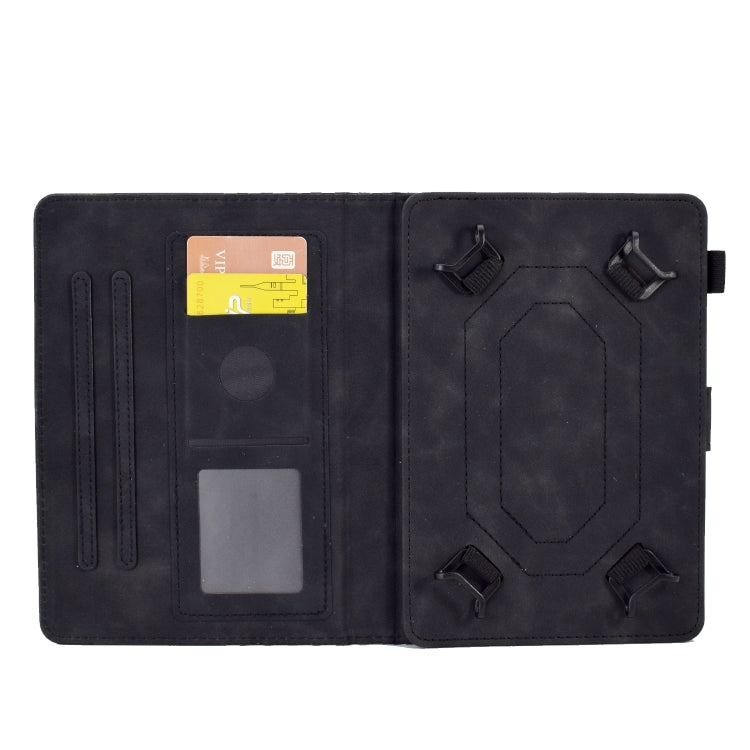 For 7.0 inch Universal Tablet Rhombus Embossed Leather Case(Black) - 7 inch by PMC TechLife | Online Shopping South Africa | PMC TechLife | Buy Now Pay Later Mobicred
