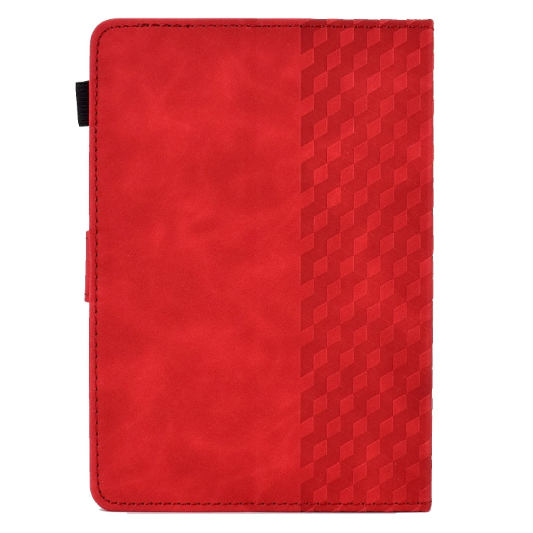 For 10.0 inch Universal Tablet Rhombus Embossed Leather Case(Red) - 10 - 11 inch by PMC TechLife | Online Shopping South Africa | PMC TechLife | Buy Now Pay Later Mobicred