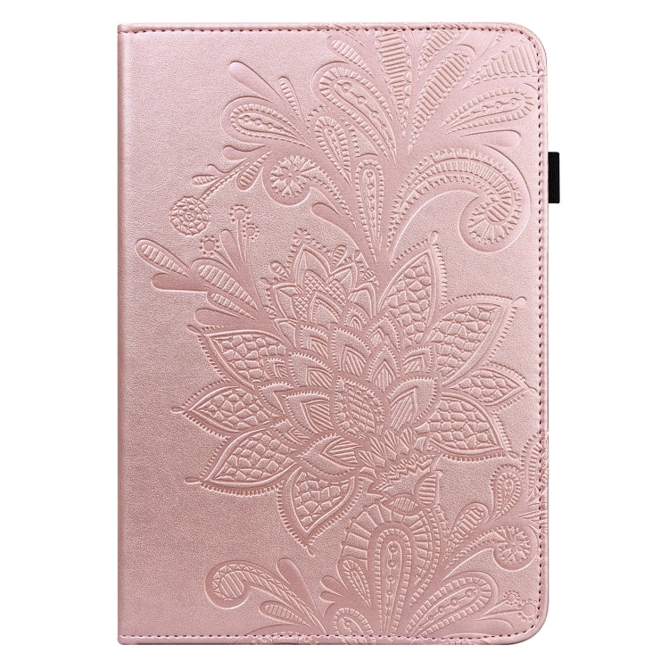 For Lenovo Tab M8 4th Gen Lace Flower Embossing Pattern Leather Tablet Case(Gold) - Lenovo by PMC TechLife | Online Shopping South Africa | PMC TechLife | Buy Now Pay Later Mobicred
