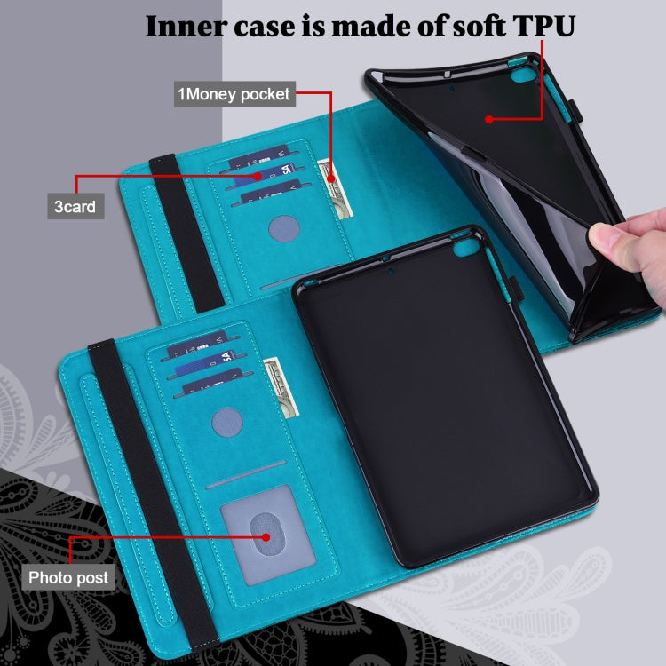 For Lenovo Pad Pro 2022 11.2 inch / Tab P11 Pro Gen 2 Lace Flower Embossing Pattern Leather Tablet Case(Blue) - free shipping - PMC TechLife - Order now!