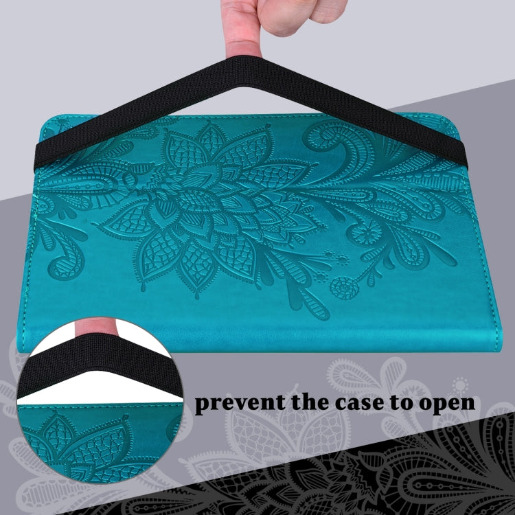 For Lenovo Pad Pro 2022 11.2 inch / Tab P11 Pro Gen 2 Lace Flower Embossing Pattern Leather Tablet Case(Blue) - free shipping - PMC TechLife - Order now!