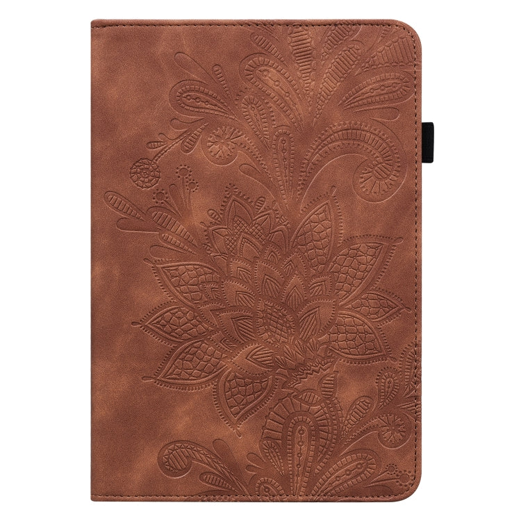 For Lenovo Pad Plus 2023 11.5 inch / Tab P11 Gen 2 Lace Flower Embossing Pattern Leather Tablet Case(Brown) - Lenovo by PMC TechLife | Online Shopping South Africa | PMC TechLife | Buy Now Pay Later Mobicred