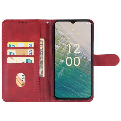 For Nokia C32 Leather Phone Case(Red) - Nokia Cases by PMC Jewellery | Online Shopping South Africa | PMC Jewellery | Buy Now Pay Later Mobicred