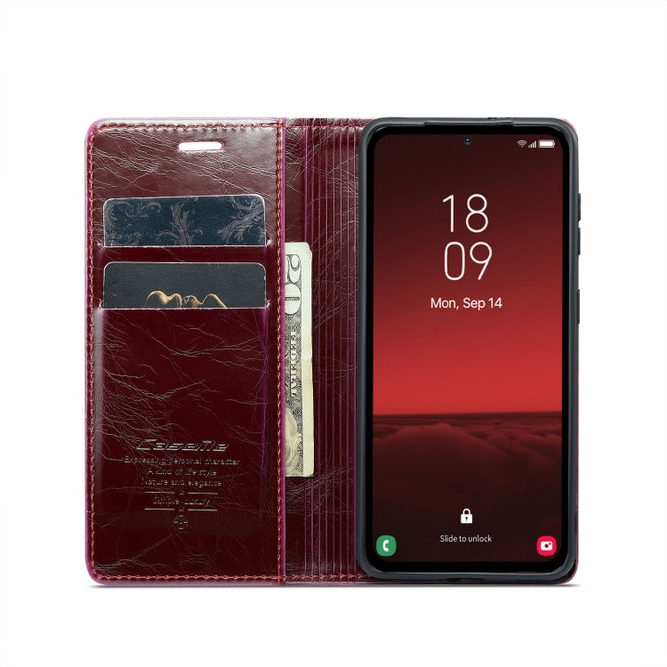 For Samsung Galaxy A54 5G CaseMe 003 Crazy Horse Texture Leather Phone Case(Red) - Galaxy Phone Cases by CaseMe | Online Shopping South Africa | PMC Jewellery | Buy Now Pay Later Mobicred