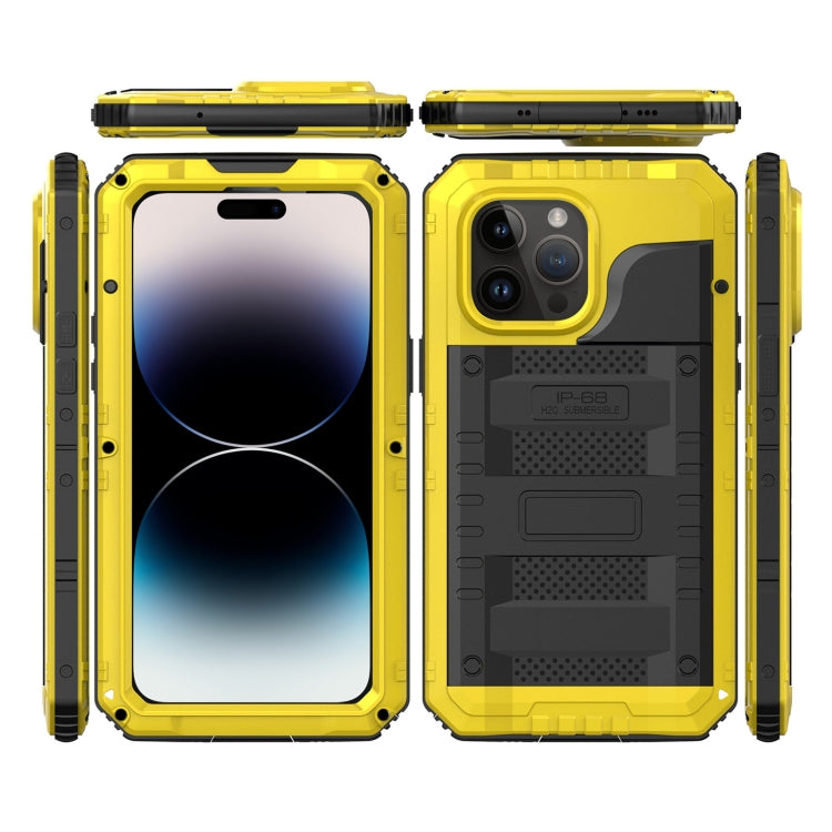 For iPhone 14 Pro RedPepper Wolf 360 Full Body Rugged Life Waterproof Phone Case(Yellow) - free shipping - PMc TechLife - Order now!