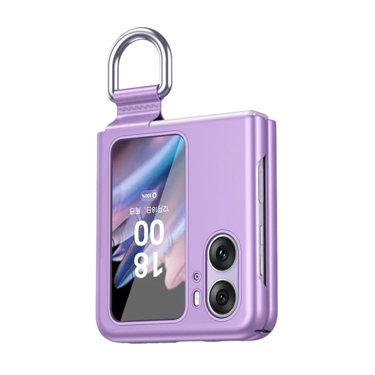 For OPPO Find N2 Flip Skin Feel Ultra-thin Ring Buckle Shockproof Phone Case(Purple) - Find N2 Flip Cases by PMC Jewellery | Online Shopping South Africa | PMC Jewellery
