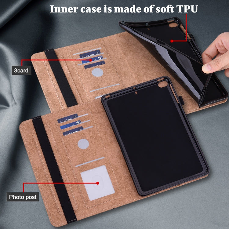 For Lenovo Tab M8 4th Gen TB-300FU Embossed Striped Leather Tablet Case(Brown) - Lenovo by PMC TechLife | Online Shopping South Africa | PMC TechLife | Buy Now Pay Later Mobicred