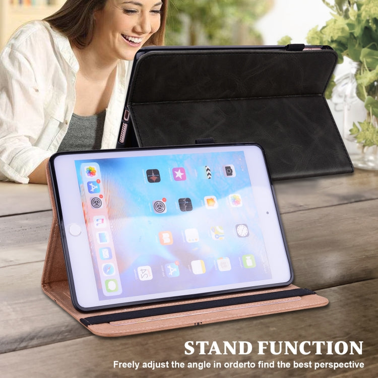For Lenovo Tab P11 Gen 2 Embossed Striped Leather Tablet Case(Black) - Lenovo by PMC TechLife | Online Shopping South Africa | PMC TechLife | Buy Now Pay Later Mobicred