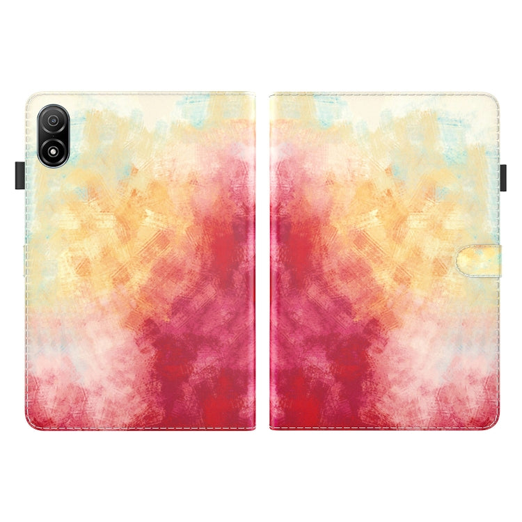 For Honor Pad V8 Pro Watercolor Pattern Flip Leather Tablet Case(Spring Cherry) - Lenovo by PMC TechLife | Online Shopping South Africa | PMC TechLife | Buy Now Pay Later Mobicred
