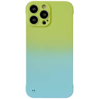 For iPhone 13 Pro Frameless Skin Feel Gradient Phone Case(Green + Light Blue) - iPhone 13 Pro Cases by PMC Jewellery | Online Shopping South Africa | PMC Jewellery | Buy Now Pay Later Mobicred